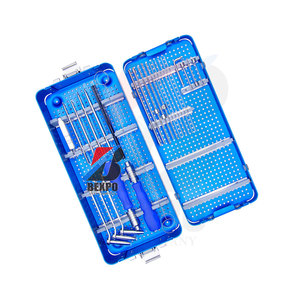 Juego de instrumentos quirúrgicos manuales ortopédicos de acero inoxidable 3,0/3,5/4,0/5,0mm Fuente de tornillo de compresión sin cabeza cannado - Product Image 3