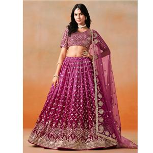 Boutique Premium Lehenga Choli Perfecto para bodas y ocasiones festivas Trabajo de hilo Lehenga Choli - Product Image 1