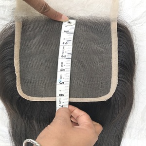 Cuticules malaisiennes alignées, cheveux humains lisses, vierges, Remy, 18 pouces, 6x6 HD, fermeture en dentelle, vente en gros, fournisseur d'extension de cheveux humains péruviens - Product Image 5