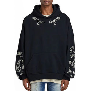 เสื้อฮู้ดสวมหัวสำหรับผู้ชายและผู้หญิงผ้าฝ้ายแท้100% ขนาดใหญ่พิเศษปักลายได้ตามต้องการ - Product Image 6