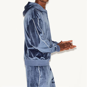 Nueva Sudadera con capucha de terciopelo de moda OEM Factory Heavy Weight Sudaderas con capucha de terciopelo de alta calidad para hombres y mujeres - Product Image 4