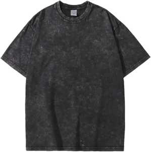 เสื้อยืดผ้าฝ้าย100% ธรรมดาสำหรับผู้ชายผู้หญิงเสื้อยืดสีดำพิมพ์โลโก้ตามสั่งทรงโอเวอร์ไซส์สไตล์วินเทจ - Product Image 1