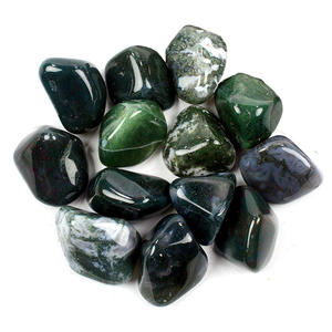 Ágata de musgo verde Natural de alta calidad, piedra preciosa tallada para decoración del hogar, Acuario de peces, meditación Feng Shui Reiki a granel - Product Image 6