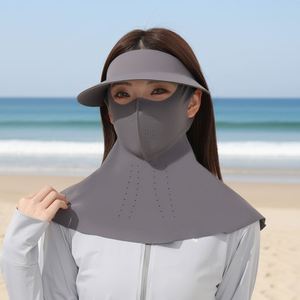 Mascarilla Facial Desmontable con Protección Solar y Visera, de Seda Helada, Protección UV, para Mujer, para Exteriores - Product Image 5