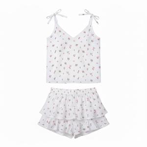 Set da donna di moda europea americana comodi pantaloncini Casual <span class=keywords><strong>pigiama</strong></span> Cross-Border nuovo abito esterno Sexy stampato - Product Image 2