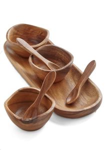 Cuenco de madera de acacia hecho a mano, técnica de pulido de alta demanda respetuosa con el medio ambiente para cocinar y vajilla - Product Image 4