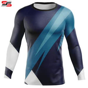 Calidad superior Último diseño Sublimación Hombres Camo Manga corta Rash Guard Camisas de compresión Venta al por mayor ODM personalizado - Product Image 3