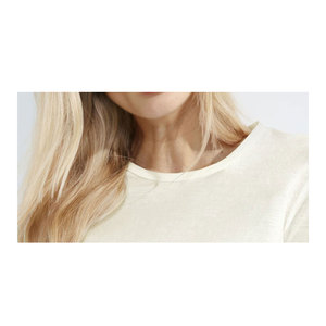 ซื้อเสื้อยืดผู้หญิงแบบลำลองมีสไตล์เสื้อยืดป้องกันการหดตัวโลโก้ที่กำหนดเอง100% 220ผ้าฝ้าย GSM อินเทรนด์ใหม่ unisex เสื้อไหล่ลดลง - Product Image 4