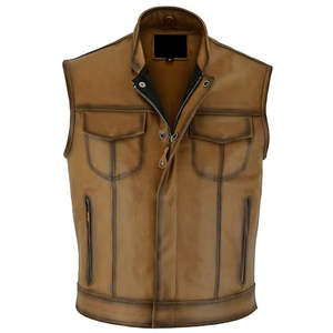 Veste de motard unisexe en cuir véritable à manches longues coupe-vent, veste de moto, personnalisable, approvisionnement direct en usine en vrac - Product Image 4