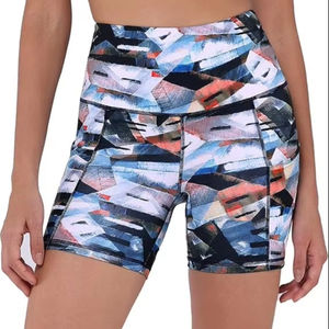 กางเกงขาสั้นผ้ายีนส์เอวสูงสำหรับผู้หญิงขาตรงกระดุมข้อมือผ้าฝ้ายยืดระบายอากาศได้ดีซักลายร้อนแรง - Product Image 1