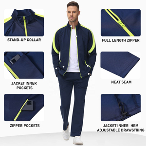 Conjunto Deportivo Elegante para Hombre con Chaqueta con Cremallera y Pantalones Deportivos para Atuendos Deportivos e Informales, Chándal Clásico para Hombre 100% Algodón - Product Image 3