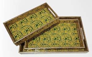 Juego de bandejas para servir vajilla antideslizante OEM ODM Bandejas para servir personalizadas últimas Bandejas para servir venta al por mayor buena calidad bandeja para servir - Product Image 6