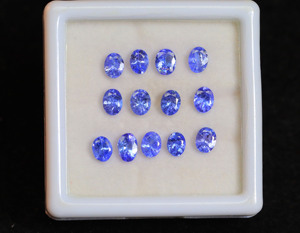 Piedra preciosa de tanzanita genuina forma ovalada 3mm - 5mm piedra de tanzanita facetada semipreciosa mejor para hacer joyas - Product Image 4