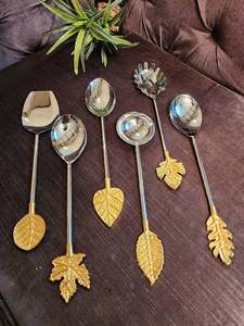 Cuchara de arroz inoxidable con mango largo para cocinar en restaurante con cucharas de acero inoxidable de la India - Product Image 2