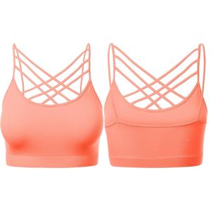 Nouvelle arrivée Soutien-gorge de sport pour femmes sur mesure Vêtements d'entraînement respirants avec motif solide et logo avant Bas quantité minimale de commande meilleur prix - Product Image 1