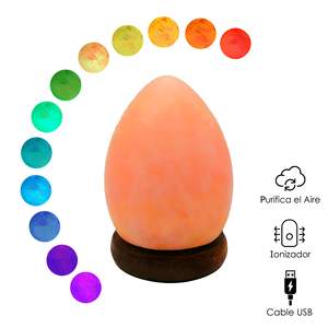 Lampe USB écologique au sel de l'Himalaya en forme d'oeuf sculpté Décoration de la maison pour Noël Nautique Love Pyramid Style - Product Image 5