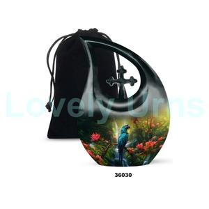 นกแก้วมาคอว์ฉีกเก็บโกศสำหรับผู้ใหญ่ขี้เถ้าของมนุษย์ประดับด้วยโกศขนาดใหญ่แถมถุงกำมะหยี่ฟรี - Product Image 4