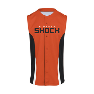 Wholesale Unisex Custom Logo Plus Size Uniform Jersey Breathable Sleeveless <b>Baseball</b> Softball Sportswear Black Yellow White - Product Image 3