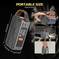 Pompe à pneus portable 150 PSI, compresseur d'air sans fil rechargeable avec batterie externe pour voiture, vélo, moto