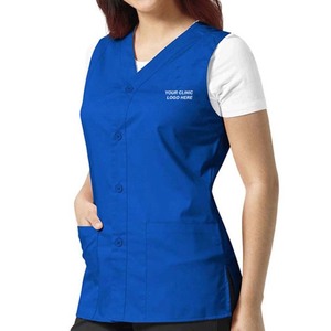 Uniforme médico para mujer, 2 bolsillos, tela elástica Unisex, camisetas exfoliantes para enfermera de Hospital, uniformes para mujer, conjuntos médicos - Product Image 3