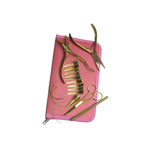 Kit d'outils professionnels pour extensions de cheveux et micro-anneaux, en couleur unie unique, design personnalisé, sur mesure. - Product Image 3
