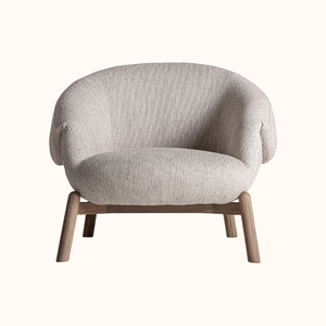 Sillón Moderno Minimalista con Estructura de Madera Maciza Ergonómica y Duradera y Tela de Poliéster Texturizada para Uso en el Hogar, Hotel o Villa - Product Image 2
