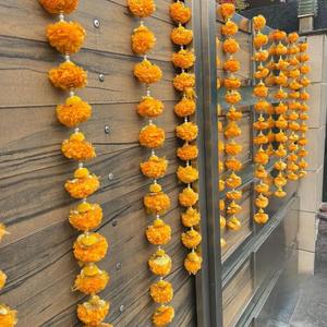 พวงมาลัยลูกปัดดอกดาวเรืองอินเดียแบบดั้งเดิมสำหรับตกแต่งงานปาร์ตี้ในงานเทศกาลเต่งงานประดิษฐ์เต่งงานเต่งงานเต่งงานเต่งงาน - Product Image 1