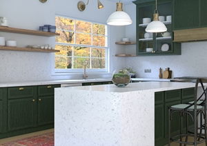 <b>Best</b> Sell Daphne Carrara 2cm 3cm Polished Quartz Slab Kitchen Countertop For Bulk Commercial Construction Use - Product Image 5