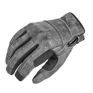 Autumn/Winter Auto Racing Genuine Leather Gloves for Men Custom Summer Air Vent Grey Touring Motorbike Gloves Winter Motorcycle - Product Image 4