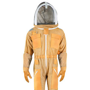 Traje de apicultor ventilado de color tostado profesional Diseño personalizado Servicios de procesamiento de ropa de etiqueta privada para ropa de trabajo de Apicultura - Product Image 1