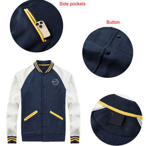 Chaqueta Letterman para hombre de talla grande al por mayor, para uso en exteriores, con cuello alto, chaqueta de invierno Letterman para hombre - Product Image 4