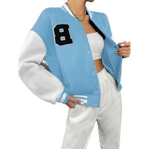 Material de alta calidad transpirable cómodo mujer Varsity chaqueta colección de invierno tamaño adulto mujer Varsity chaqueta - Product Image 2