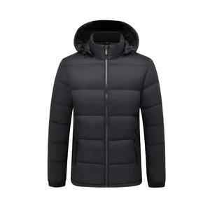 Veste standard d'automne en polyester OEM, vêtements d'extérieur softshell à bulles coupe-vent pour hommes, toile personnalisée à l'avant, finition plaine haute rue - Product Image 3