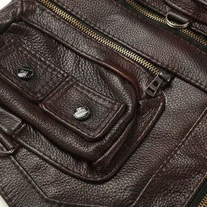 Gilet en cuir pour homme, style club de motards, pour les acheteurs en gros, pour les motards, les cow-boys, les vêtements d'extérieur - Product Image 4