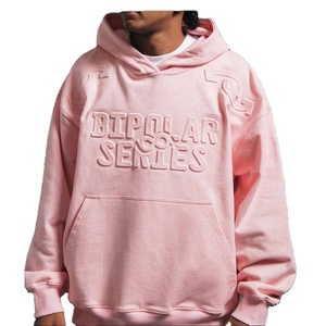 Sweat à capuche surdimensionné avec cordon de serrage et logo personnalisé pour hommes et unisexe 100% coton Sweat-shirt à motif solide imprimé en 3D Vêtements OEM - Product Image 1