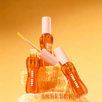 Huile à lèvres brillante revitalisante Your Logo, parfum pastèque pêche coréen, miel juteux, non collante, teintée, soin des lèvres effet brillant