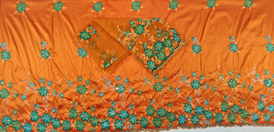 Fait à la main lourd perlé nigérian femmes George Wrapper Design robe meilleure qualité entièrement perlé coton de soie pour l'hiver et l'automne - Product Image 2