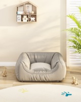 Canapé-lit orthopédique pour animaux de compagnie Cloud Soft avec rebord surélevé, housse amovible et lavable, rembourrage en coton pour chiens et chats