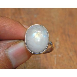 ทำด้วยมือ925แหวนพลอยชั้นดีเงินสเตอร์ลิงธรรมชาติพลอยอัญมณีทรงหลังเบี้ยปรับได้ของขวัญสำหรับเครื่องประดับ R0105-GS ของเธอ - Product Image 4