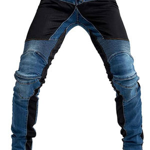 Pantalones de motociclista para hombre, vaqueros de motociclista reforzados con armadura de protección, pantalones vaqueros de moto a la venta hechos en Pakistán - Product Image 5