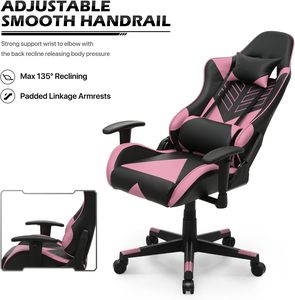 OEM Factory Gamer Wholesale <strong>Pink</strong> Gaming <strong>Chair</strong> with Head Pillow - Product Image 2