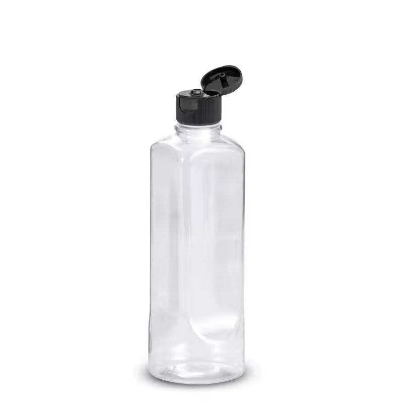 bottle with flip top cap