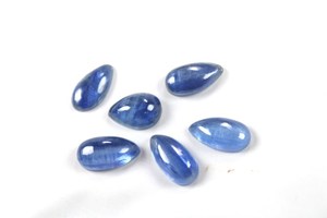 ไซยาไนต์สีน้ําเงินแพร์ Cabochon อัญมณีขายส่งไซยาไนต์ขัดหินสําหรับเครื่องประดับทําอุปทานจํานวนมาก - Product Image 2