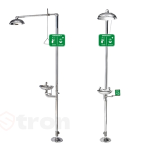 Estación Combinada de Ducha de Emergencia y <span class=keywords><strong>Lavaojos</strong></span> con Señalización para Seguridad en el Lugar de Trabajo - Product Image 6