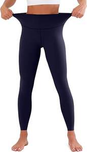 Buttery Soft High-Waisted Full-Length Yoga <b>Leggings</b> for <b>Women</b> Solid <b>Pattern</b> Elastic Waist for Daily Workouts Athletic Front - Product Image 4