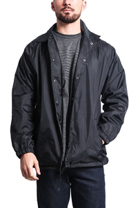 Chaqueta a prueba de viento de manga larga para hombre de alta calidad de fabricante con diseños personalizados Chaqueta de entrenador de precio al por mayor Servicio OEM - Product Image 2