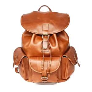 Bolsa de lona unisex de cuero genuino con compartimento para zapatos, bolso de viaje grande de mano con cierre de cremallera, bolso de cuero para hombre con logotipo personalizado - Product Image 3