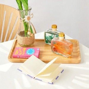 Assiettes à dîner en bois de bambou rondes biodégradables zéro déchet ensemble de plats de service pour buffet en bois naturel pour restaurant - Product Image 4