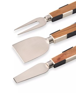 Tenedor cuchillo para queso de resina y esparcidor de mantequilla de bambú Tabla para queso de resina - Product Image 4