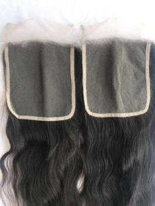 Wholesale 20\" Natural Wavy Brazilian Virgin <b>Human</b> <b>Hair</b> <b>Extensions</b> Cuticle Aligned 6x6 Transparent Lace Wave Wefted Bundle DHL - Product Image 5